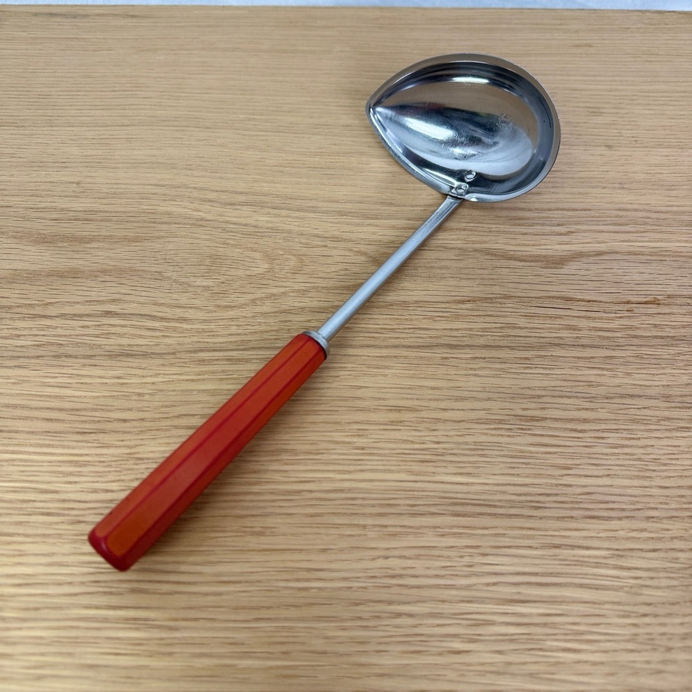 Corona Quality‎ Stainless Steel Ladle Red Handle Kitchen Utensil Serving